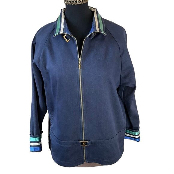 ST John Sport Woman's Jacket Size S Navy Blue - Picture 1 of 15